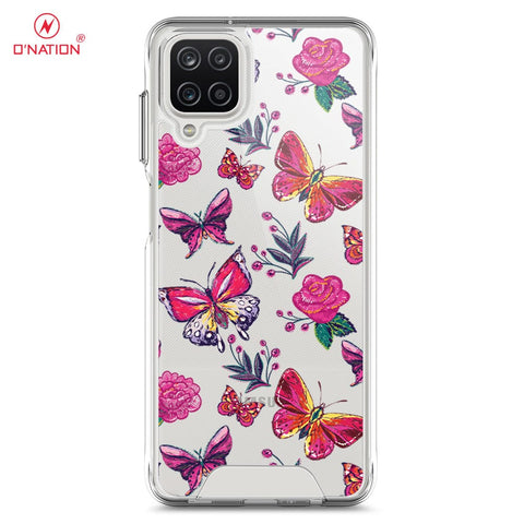 Samsung Galaxy A12 Cover - O'Nation Butterfly Dreams Series - 9 Designs - Clear Phone Case - Soft Silicon Borders