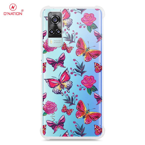 Vivo Y51s Cover - O'Nation Butterfly Dreams Series - 9 Designs - Clear Phone Case - Soft Silicon Borders