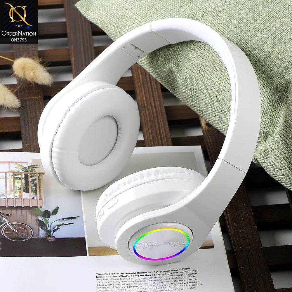 B39 Wireless Headphones Bluetooth 5.0 headphones Handsfree Headset with TF card slot and 7 color cool light