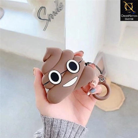 Apple Airpods Pro Cover - Cute Funny Poop Cartoon Character Soft Sillicone Airpods Case