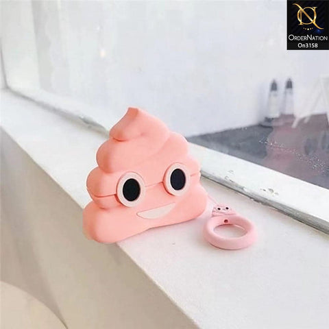 Apple Airpods Pro Cover - Cute Funny Poop Cartoon Character Soft Sillicone Airpods Case