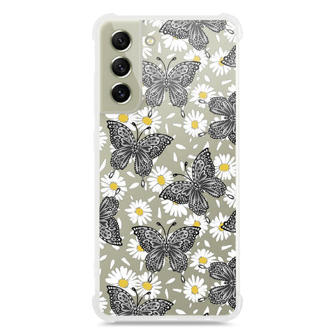 Samsung Galaxy S21 FE 5G Cover - O'Nation Butterfly Dreams Series - 9 Designs - Clear Phone Case - Soft Silicon Borders