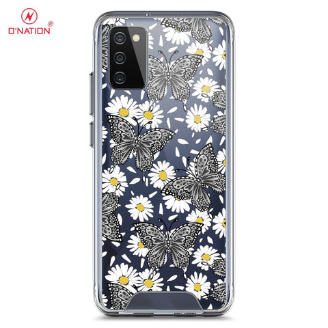 Samsung Galaxy M02s Cover - O'Nation Butterfly Dreams Series - 9 Designs - Clear Phone Case - Soft Silicon Borders