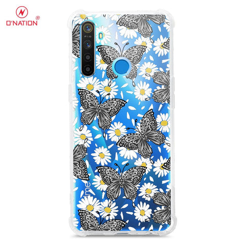 Realme 5 Cover - O'Nation Butterfly Dreams Series - 9 Designs - Clear Phone Case - Soft Silicon Borders