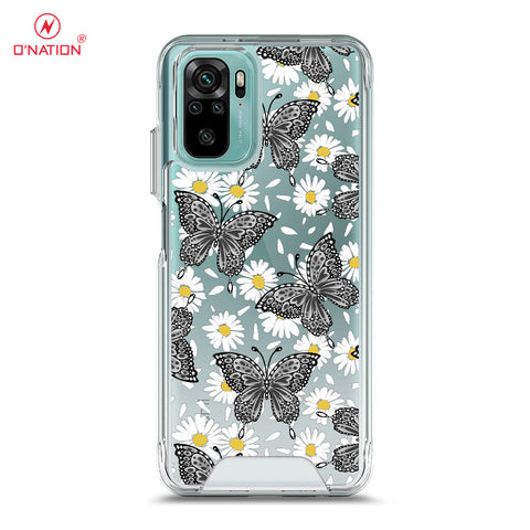 Xiaomi Redmi Note 10S Cover - O'Nation Butterfly Dreams Series - 9 Designs - Clear Phone Case - Soft Silicon Borders