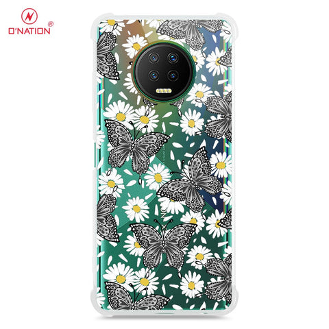 Infinix Note 7 Cover - O'Nation Butterfly Dreams Series - 9 Designs - Clear Phone Case - Soft Silicon Borders