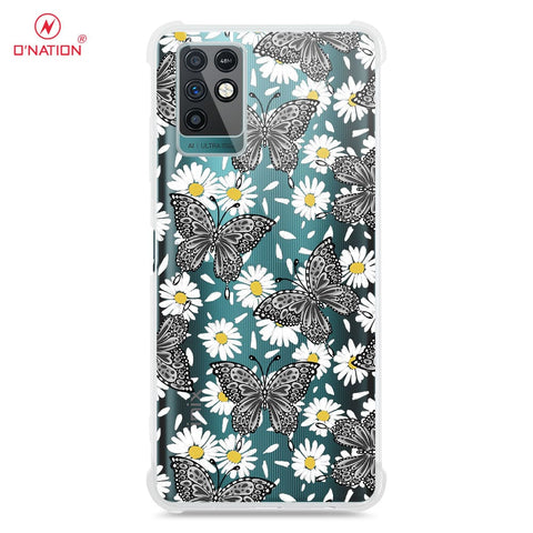 Infinix Note 10 Cover - O'Nation Butterfly Dreams Series - 9 Designs - Clear Phone Case - Soft Silicon Borders