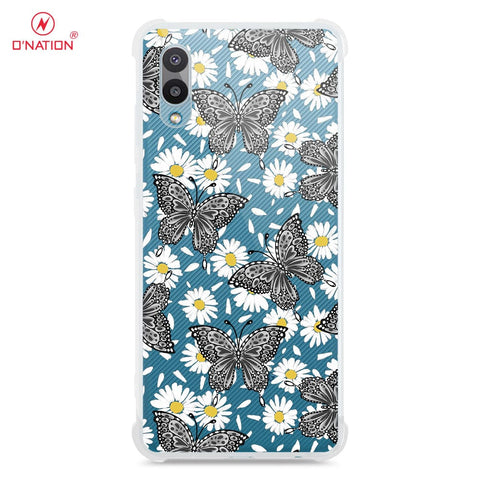 Samsung Galaxy A02 Cover - O'Nation Butterfly Dreams Series - 9 Designs - Clear Phone Case - Soft Silicon Borders