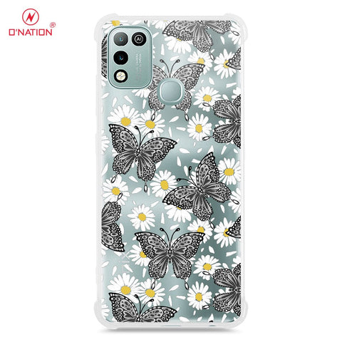 Infinix Hot 10 Play Cover - O'Nation Butterfly Dreams Series - 9 Designs - Clear Phone Case - Soft Silicon Borders