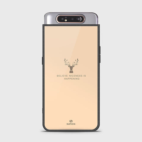 Samsung Galaxy A80 Cover - Nice Series - HQ Ultra Shine Premium Infinity Glass Soft Silicon Borders Case