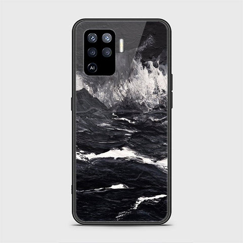 Oppo F19 Pro Cover - Black Marble Series - HQ Ultra Shine Premium Infinity Glass Soft Silicon Borders Case