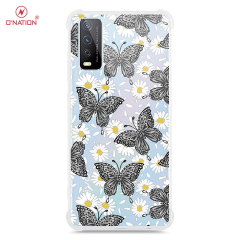 Vivo Y12s Cover - O'Nation Butterfly Dreams Series - 9 Designs - Clear Phone Case - Soft Silicon Borders