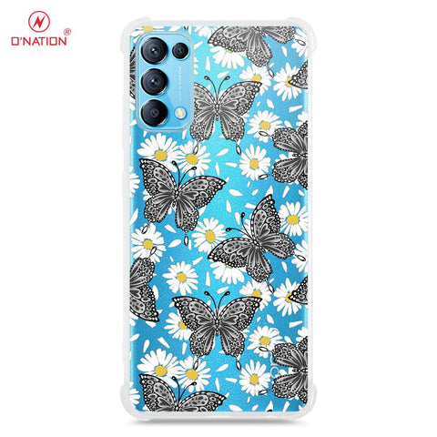 Oppo Reno 5 Pro 5G Cover - O'Nation Butterfly Dreams Series - 9 Designs - Clear Phone Case - Soft Silicon Borders