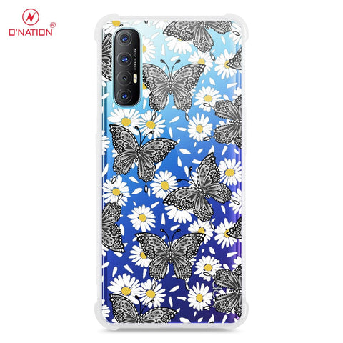 Oppo Reno 3 Pro Cover - O'Nation Butterfly Dreams Series - 9 Designs - Clear Phone Case - Soft Silicon Borders