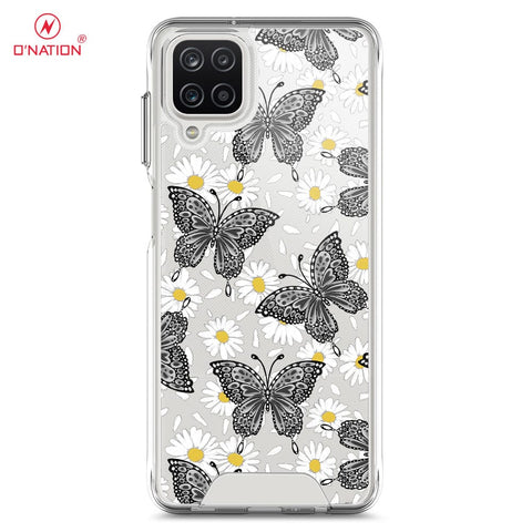 Samsung Galaxy A12 Cover - O'Nation Butterfly Dreams Series - 9 Designs - Clear Phone Case - Soft Silicon Borders