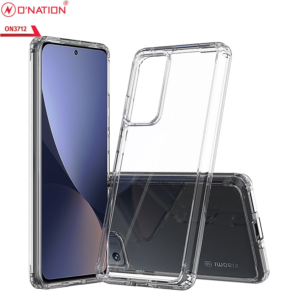 Xiaomi 12S Cover  - ONation Crystal Series - Premium Quality Clear Case No Yellowing Back With Smart Shockproof Cushions