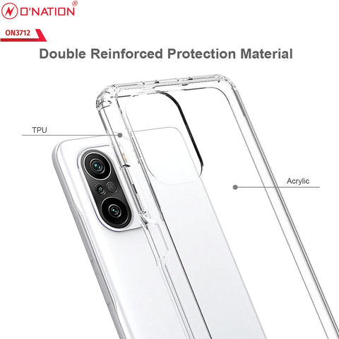 Xiaomi Redmi K40 Pro Cover  - ONation Crystal Series - Premium Quality Clear Case No Yellowing Back With Smart Shockproof Cushions