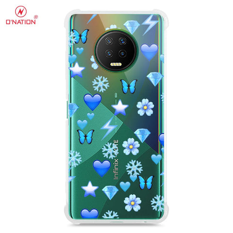 Infinix Note 7 Cover - O'Nation Butterfly Dreams Series - 9 Designs - Clear Phone Case - Soft Silicon Borders