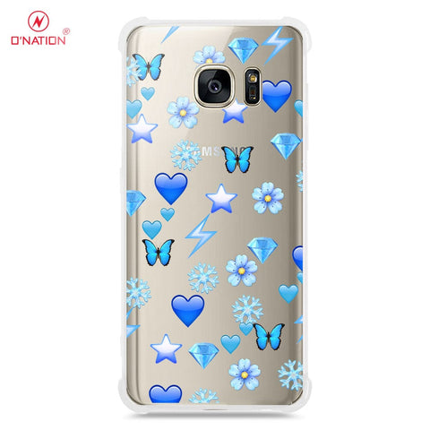 Samsung Galaxy S7 Edge Cover - O'Nation Butterfly Dreams Series - 9 Designs - Clear Phone Case - Soft Silicon Borders