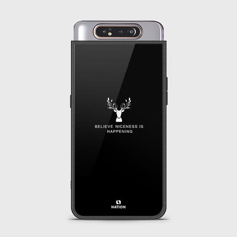 Samsung Galaxy A80 Cover - Nice Series - HQ Ultra Shine Premium Infinity Glass Soft Silicon Borders Case