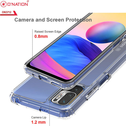 Xiaomi Redmi Note 10 5G Cover  - ONation Crystal Series - Premium Quality Clear Case No Yellowing Back With Smart Shockproof Cushions