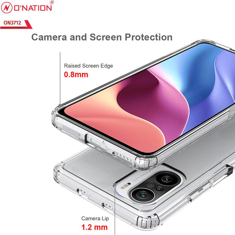 Xiaomi Mi 11i Cover  - ONation Crystal Series - Premium Quality Clear Case No Yellowing Back With Smart Shockproof Cushions