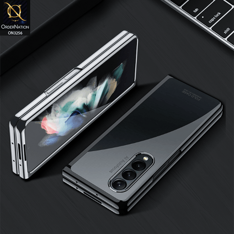 Samsung Galaxy Z Fold 4 5G Cover - Transparent - GKK Streight Edge Phantom Plating Hard Shell Case