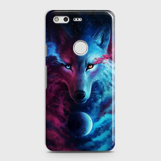 Google Pixel Cover - Infinity Wolf Trendy Printed Hard Case with Life Time Colors Guarantee
