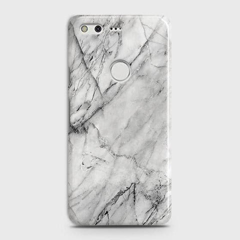 Google Pixel Cover - Matte Finish - Trendy White Floor Marble Printed Hard Case with Life Time Colors Guarantee - D2