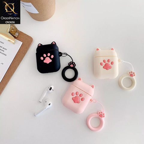 Apple Airpods 1 / 2 Cover - Pink - New Trending 3D Cartoon Claw Soft Silicone Airpods Case