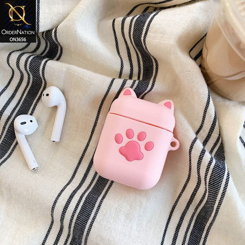 Apple Airpods 1 / 2 Cover - Pink - New Trending 3D Cartoon Claw Soft Silicone Airpods Case