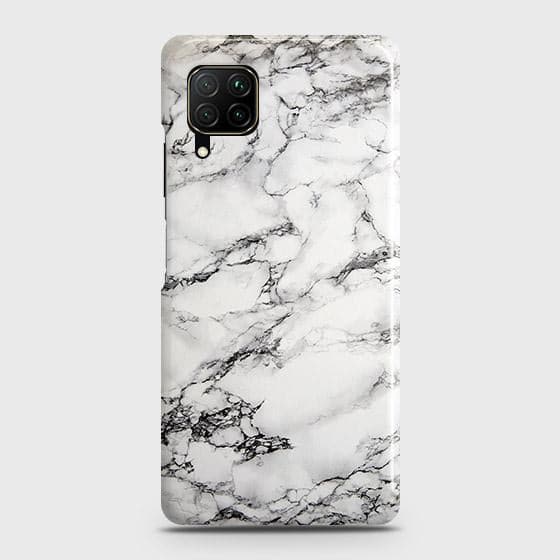 Huawei Nova 7i Cover - Matte Finish - Trendy Mysterious White Marble Printed Hard Case with Life Time Colors Guarantee