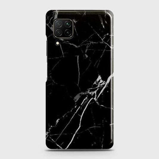 Huawei Nova 7i Cover - Black Modern Classic Marble Printed Hard Case with Life Time Colors Guarantee