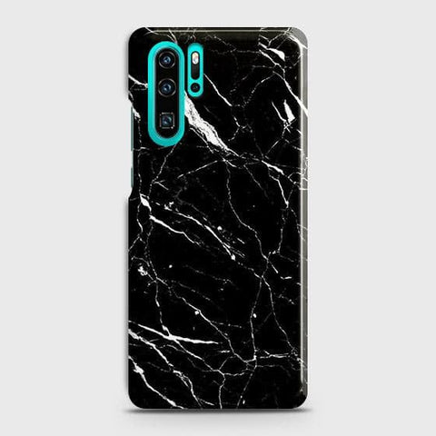 Huawei P30 Pro Cover - Trendy Black Marble Printed Hard Case with Life Time Colors Guarantee
