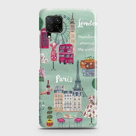 Huawei P40 lite Cover - Matte Finish - London, Paris, New York ModernPrinted Hard Case with Life Time Colors Guarantee