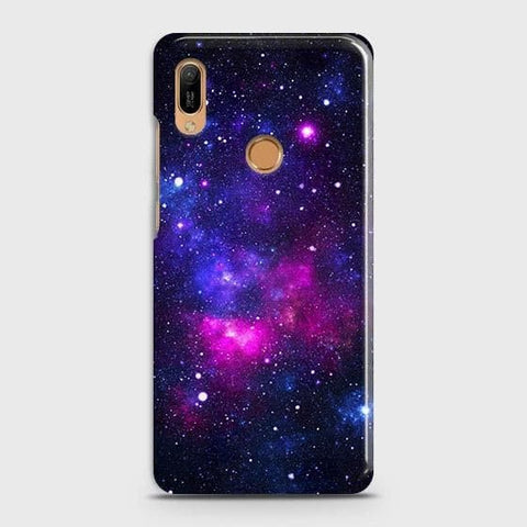 Huawei Y6 2019 Cover - Dark Galaxy Stars Modern Printed Hard Case with Life Time Colors Guarantee