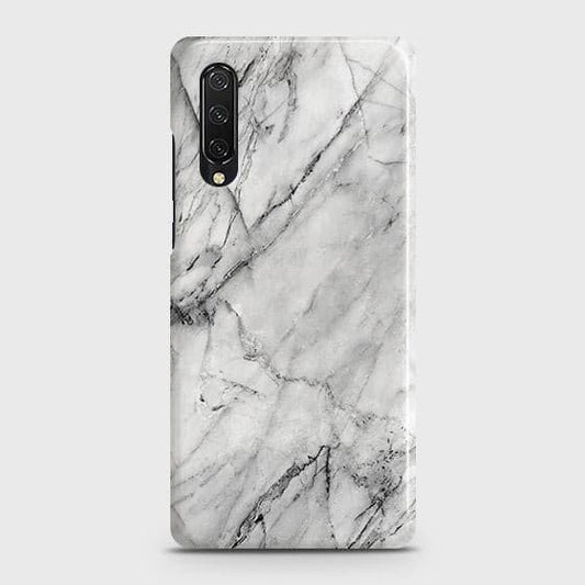 Huawei Y9s Cover - Matte Finish - Trendy White Floor Marble Printed Hard Case with Life Time Colors Guarantee - D2