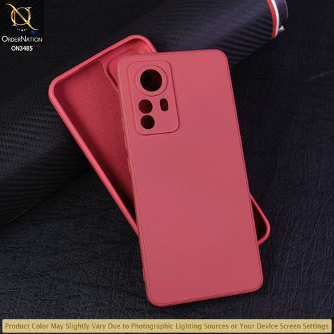 Xiaomi 12S Pro Cover - Red - ONation Silica Gel Series - HQ Liquid Silicone Elegant Colors Camera Protection Soft Case