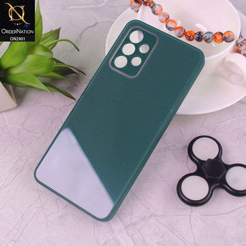 Samsung Galaxy A72 Cover - Dark Green - New Glossy Shine Soft Borders Camera Protection Back Case