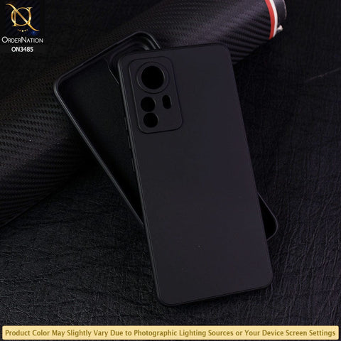 Xiaomi 12S Pro Cover - Black - ONation Silica Gel Series - HQ Liquid Silicone Elegant Colors Camera Protection Soft Case