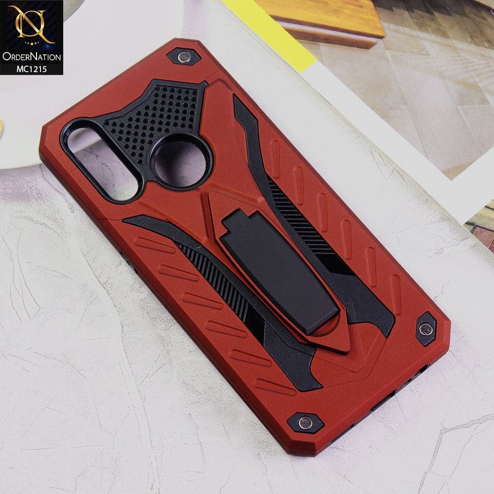 Oppo A31 Cover - Red - Luxury Hybrid Shockproof Stand Case