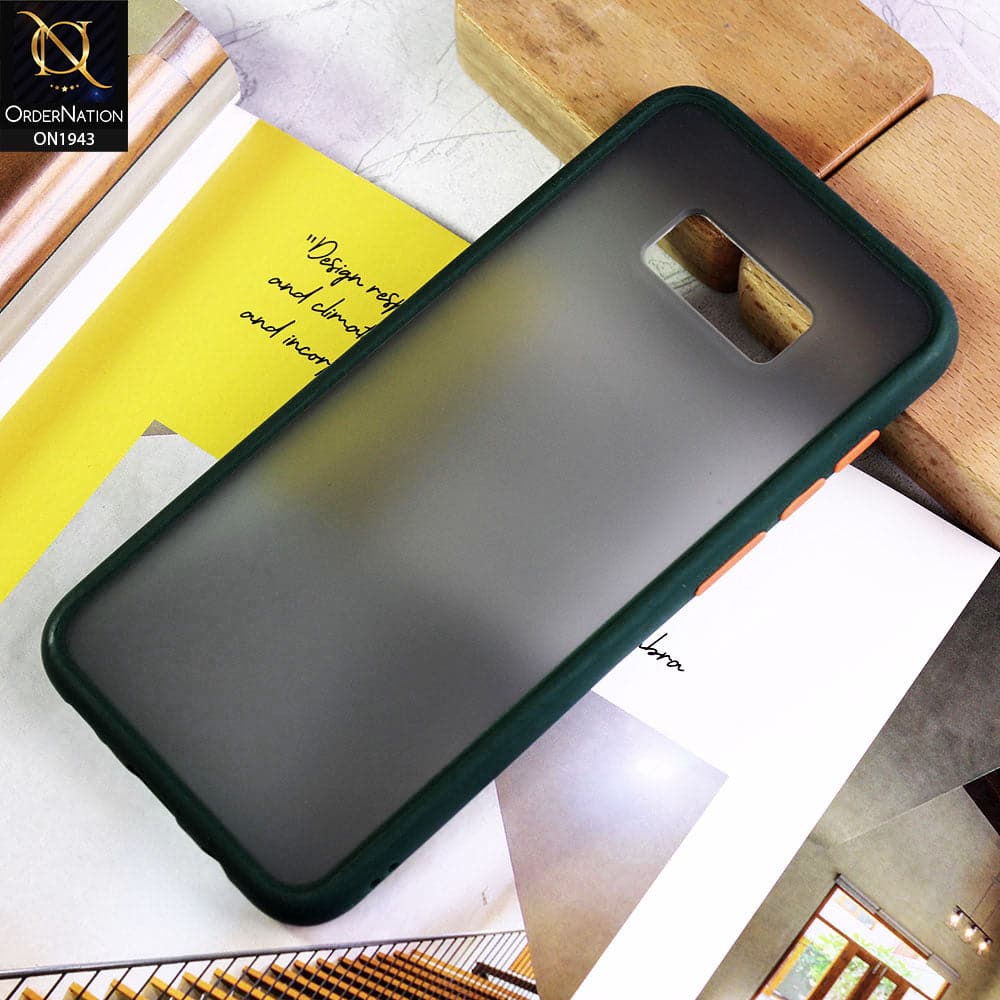 Samsung Galaxy S8 Plus Cover - Dark Green - Luxury Semi Tranparent Color Frame Matte Hard PC Protective Case