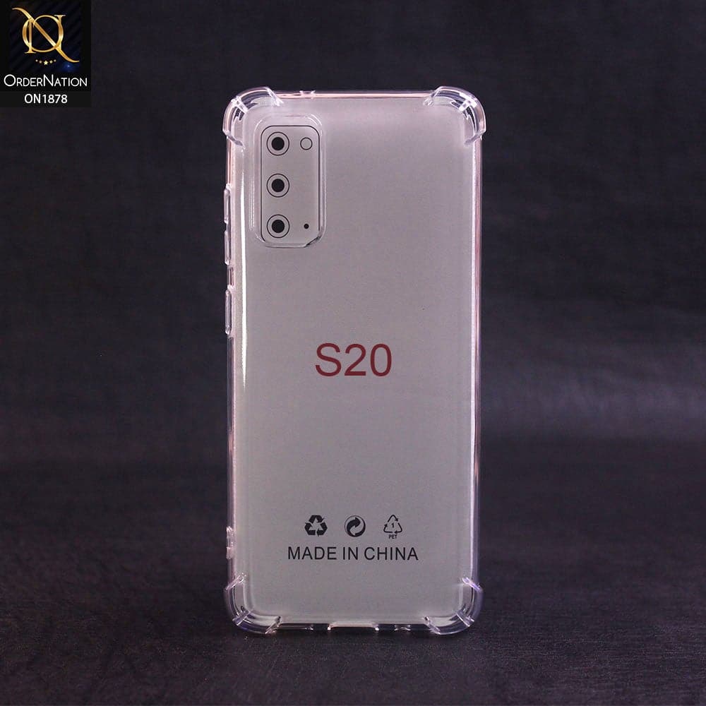 Soft 4D Design Shockproof Silicone Transparent Clear Case For Samsung Galaxy S20