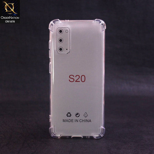 Soft 4D Design Shockproof Silicone Transparent Clear Case For Samsung Galaxy S20