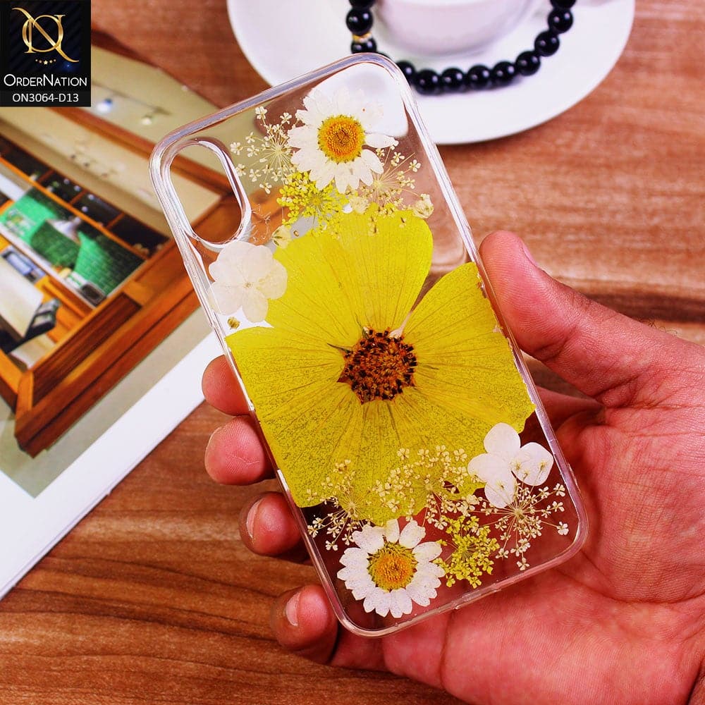 iPhone XR Cover - Design 13 - Dry Flower Soft Silicone Transparent Case