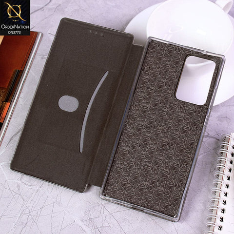 iPhone 11 Pro Max Cover - Gray - All New Premium Megnatic Leather Texture Flip Book Soft Case