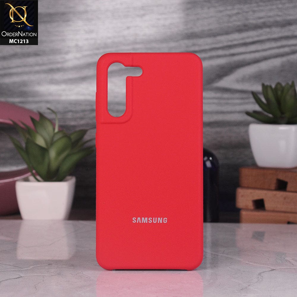 Samsung Galaxy S21 FE 5G Cover - Red - Soft Shockproof Sillica Gel Case