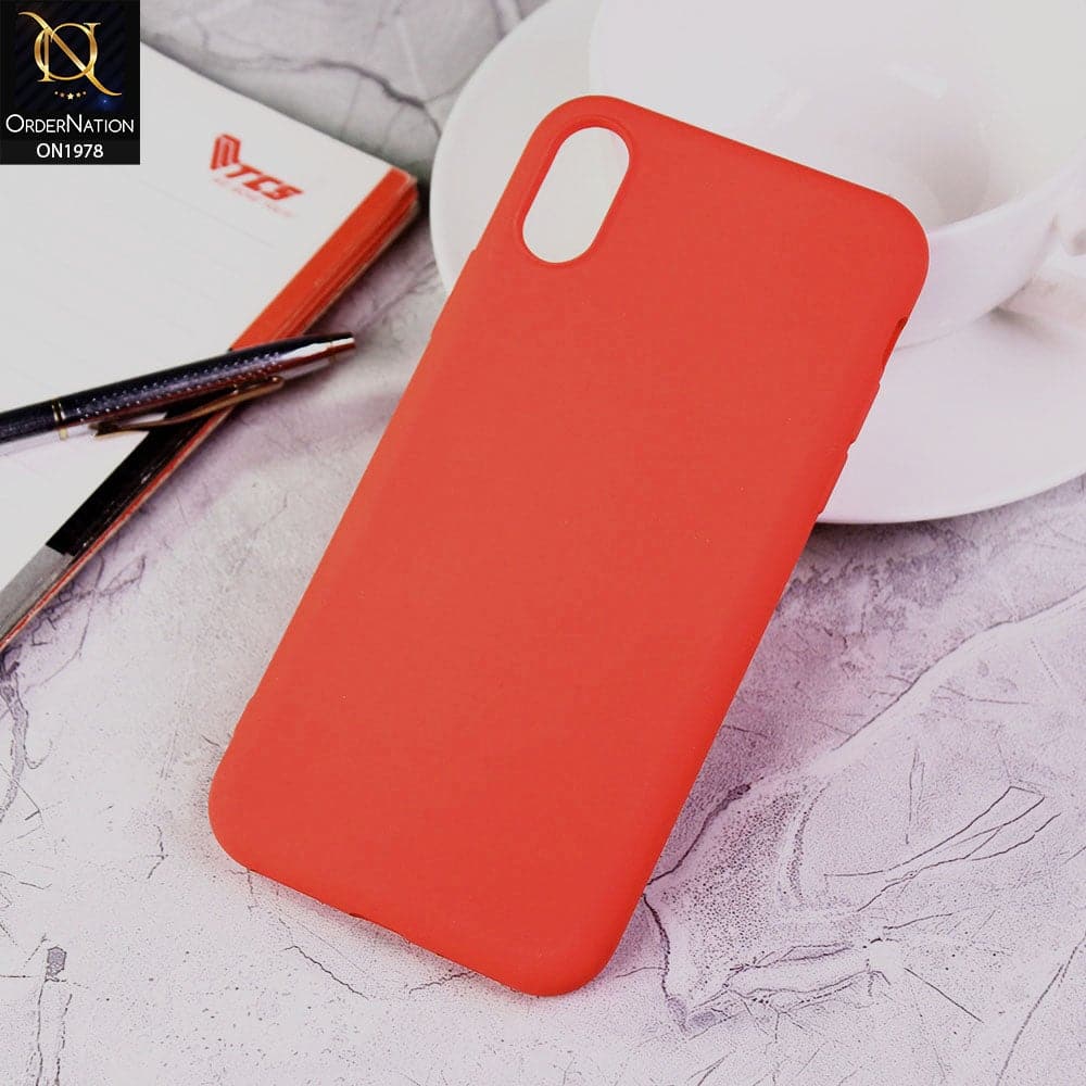 iPhone XS / X Cover - Candy Red - Candy Color Soft Silicon Case