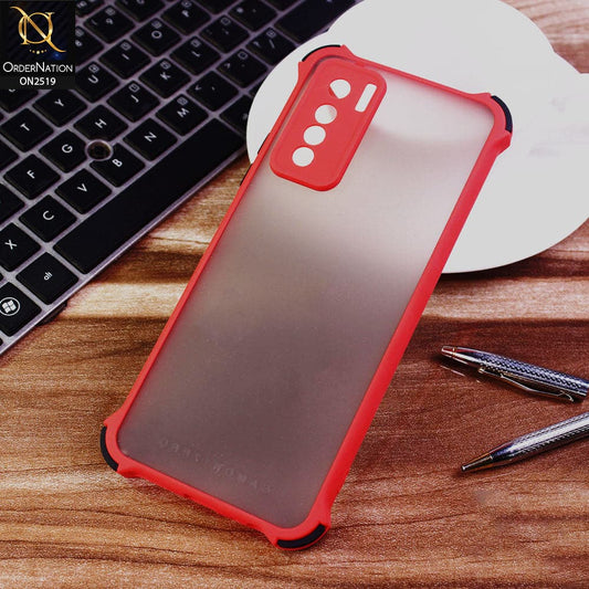 Tecno Camon 17 Pro Cover - Red - Translucent Matte Shockproof Full Camera Protection Case