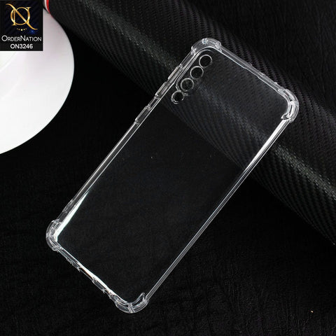 Samsung Galaxy A50s Cover - Soft 4D Design Shockproof Silicone Transparent Clear Case